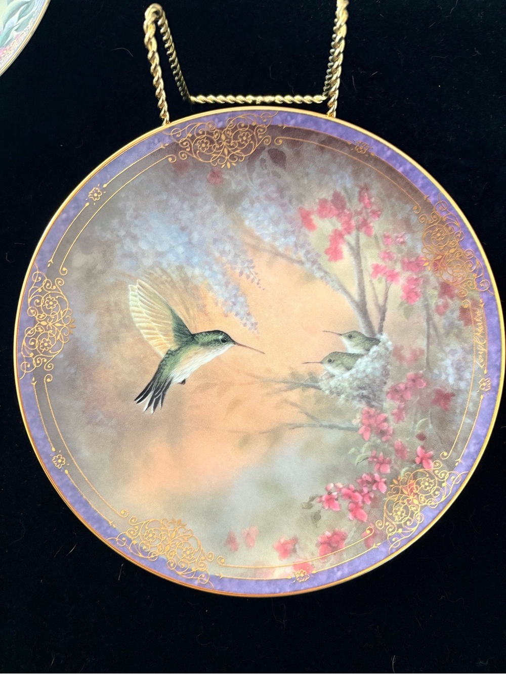 Bradex 8 inch collector, hummingbird plates set
